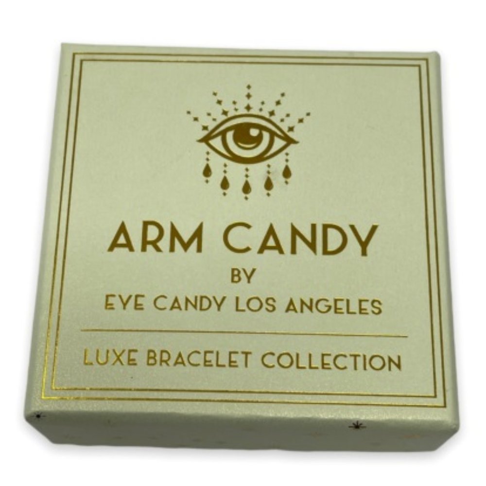 ARM CANDY BY EYE CANDY 3pc 18KT GP EVIL EYE, MOON, SUN CZ BRACELET SET**NEW! - Picture 5 of 5